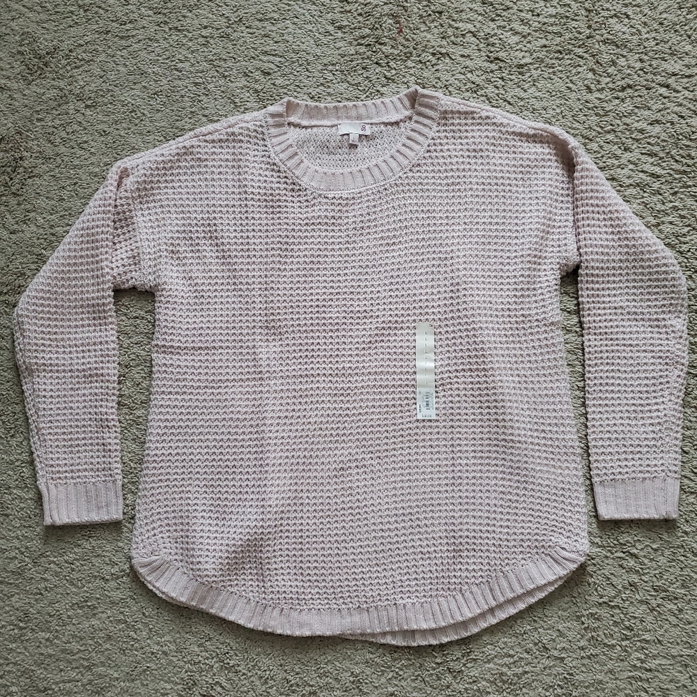 SO Juniors Chunky Sweater NWT Dusty Pink L